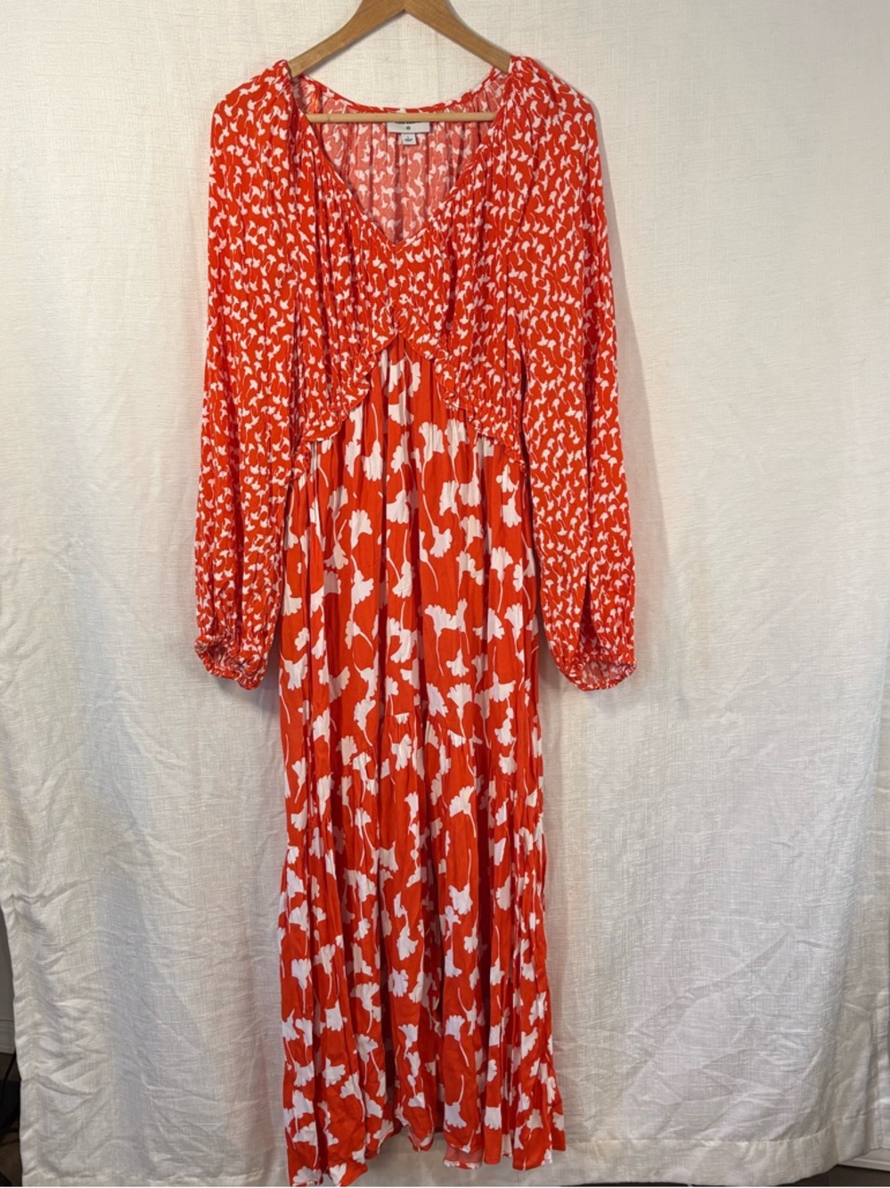 Diane von Furstenberg for Target Boho Midi Dress – Size Large – Orange Print - Picture 2 of 9